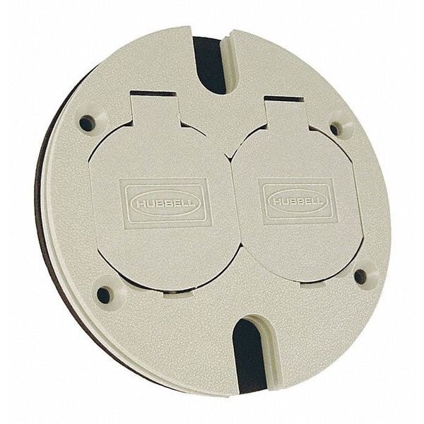 Raco Electrical Box Cover, Round, Steel, Duplex Receptical Cover - 6245