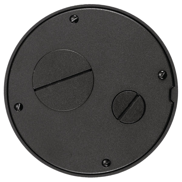 Hubbell Wiring Device-Kellems Furniture Feed Cover, Aluminum, Furniture Feed Cover - S1SPFFTBL