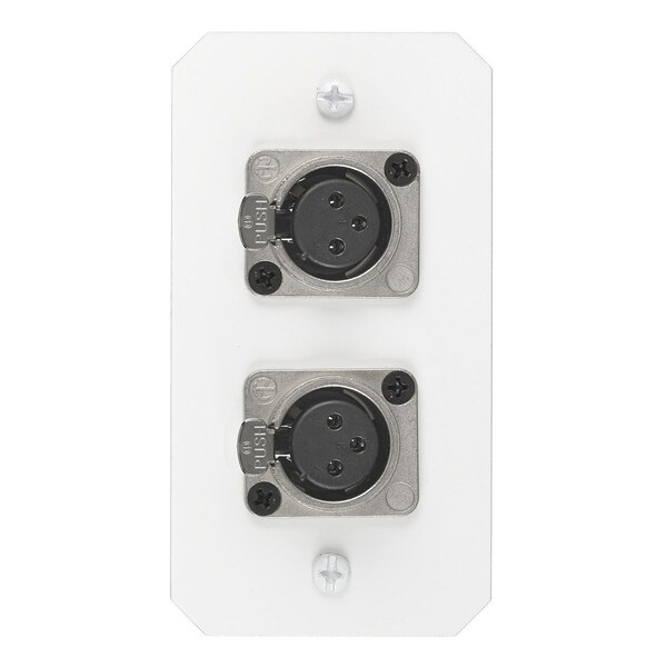 Hubbell Wiring Device-Kellems Sub-Plate, 1 Gang, Steel, XLR Opening Cover - S1R10CSP2X