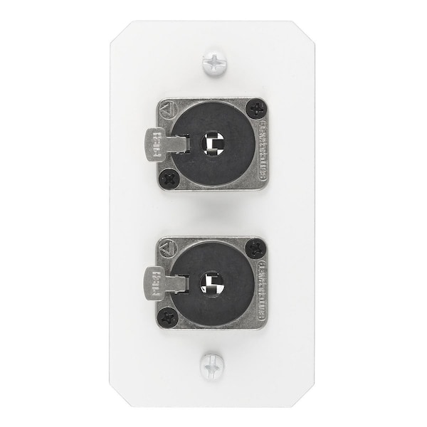 Hubbell Wiring Device-Kellems Sub-Plate, 1 Gang, Steel, XLR Opening Cover - S1R10CSP2X
