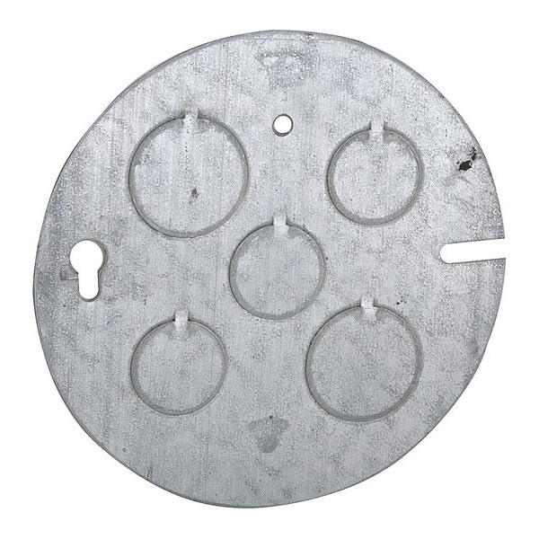 Bell Outdoor Electrical Box Cover, Round, Steel, Flat, KO Centered Cover - 890