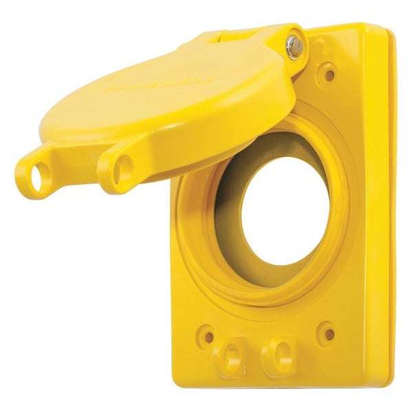 Hubbell Wiring Device-Kellems 1 Gang -Gang Vertical Weatherproof Cover, 2-13/64 in W, 3-51/64 in H, 4.56 in L - HBL6800