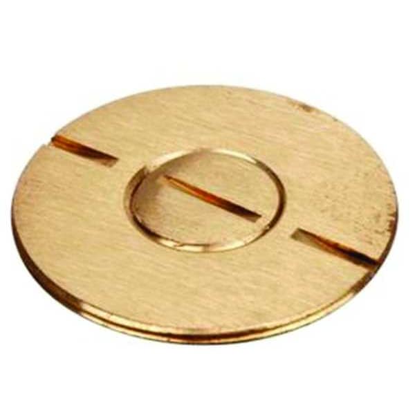 Steel City Floor Plate Plug, 1 Gang, Round, Brass - 696-SC