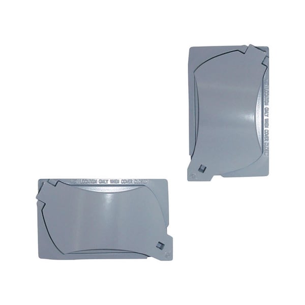 Sigma Engineered Solutions Electrical Box Cover, 1 Gang, Metal Die-Cast, GFCI, Duplex and Round Receptacle Cover - 14147