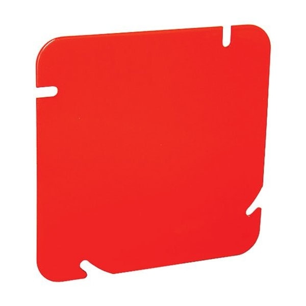 Southwire Electrical Box Cover, Square, Powder Coated Galvanized Steel - 72C1-RED