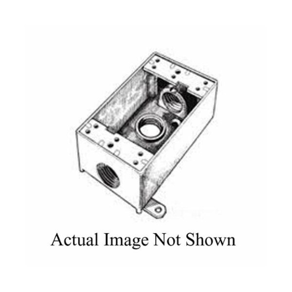 Mulberry Electrical Box Cover, 1 Gang, Die-Cast Zinc, Single Receptacle Cover - 30505