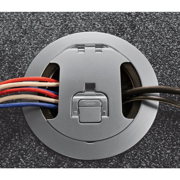 Hubbell Wiring Device-Kellems Electrical Box Cover, Round, Cast Aluminum - S1R6CVRNKL