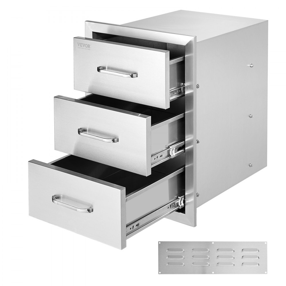 Chest of Drawers 15.7x17.7x21.6 Inch Stainless Steel 201 - CTG16X22.3X180001V0