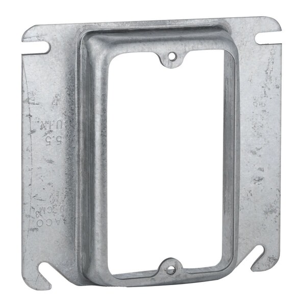 Raco Electrical Box Cover, 1 Gang, Steel, Raised Cover - 8773