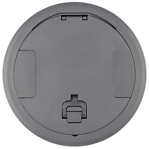 Hubbell Wiring Device-Kellems Electrical Box Cover, Round, Aluminum - S1R10CVRGRY