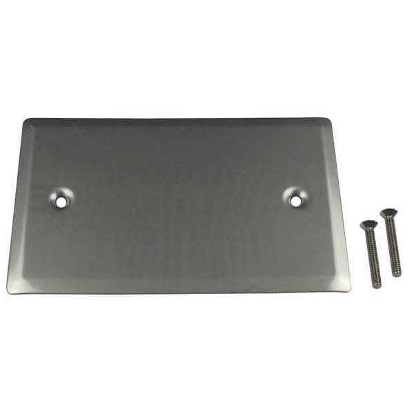 Calbrite Electrical Box Cover, Outlet Box Type, 1 Gang, Stainless Steel, Blank Cover - S607BLPLTS