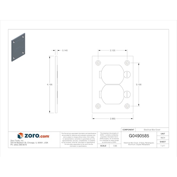 Hubbell Wiring Device-Kellems Floor Box Cover; 1 Gang, Rectangular, Aluminum, Duplex Flap - SA3825