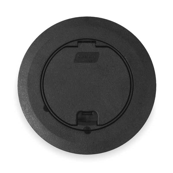 Steel City Electrical Box Cover, 1 Gang, Round, PVC - 68R-CST-BLK