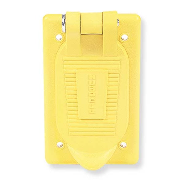 Hubbell Wiring Device-Kellems 1 Gang -Gang Vertical Weatherproof Cover, , Thermoplastic - HBL52CM21