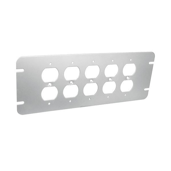 Southwire Electrical Box Cover, 5 Gangs, Galvanized Steel, Duplex Receptacle Cover - GBDUP-5