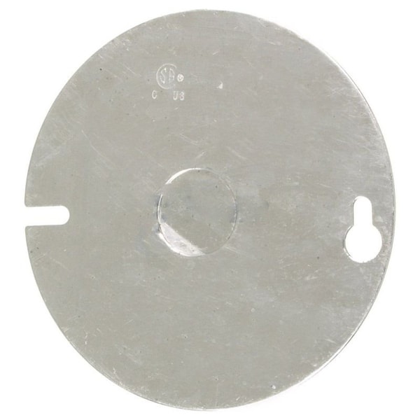American Imaginations Electrical Box Cover, Wall Box Type, Round, Steel - AI-37160