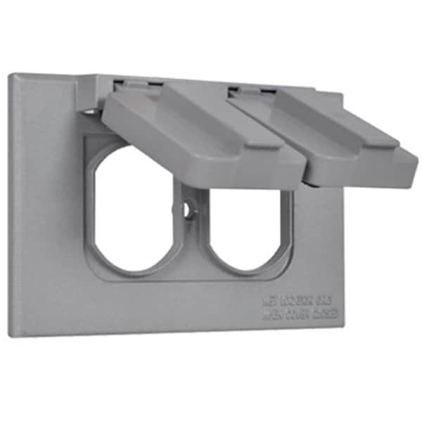 Hubbell-Raco Hubbell Electrical 1C-DH-AL Single Gang Flip Cover; Gray - 666073