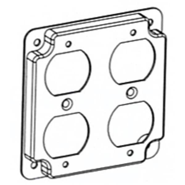 Radiant 4 x 0.5 in. 4422 Raised Cover - 2-Duplex Receptacle - RA1566190
