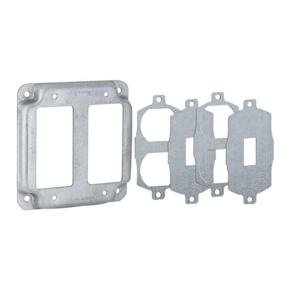 Hubbell-Raco 809U 2 Gang Square Steel Box Cover - 3555331