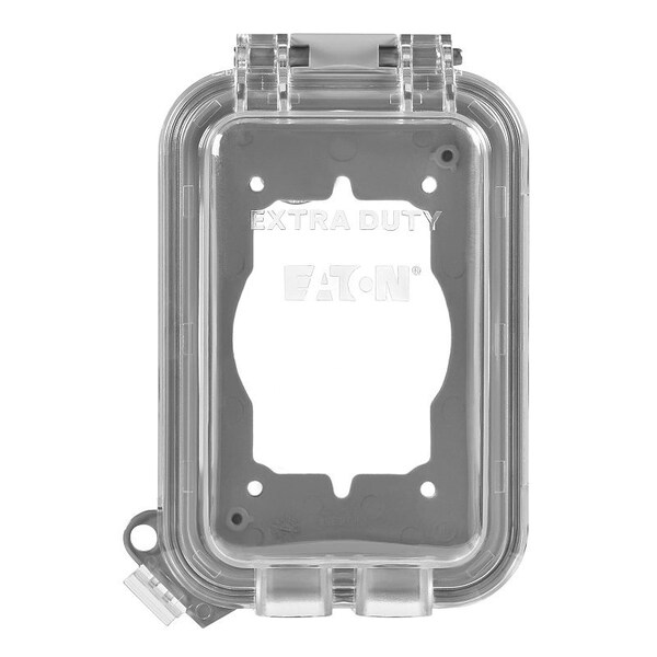 Eaton Wiring Devices WIU-1 Cover, 3-1/4 in L, 4-29/64 in W, Rectangular, Polycarbonate, Gray - WIU-1/WIUX-1CL
