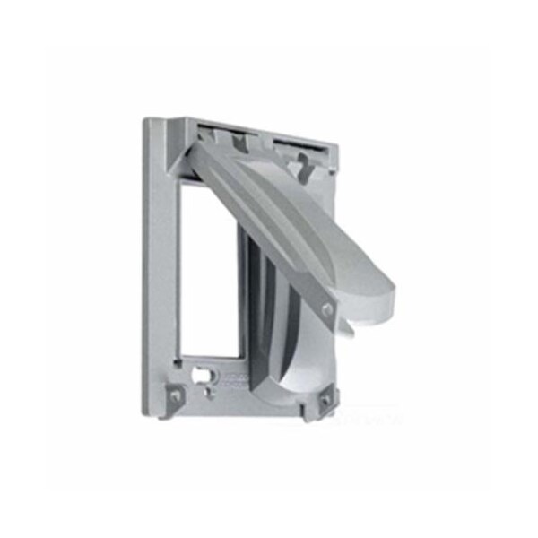 Mulberry Electrical Box Cover, Outlet Box Type, 2 Gangs, Aluminum, GFCI Duplex Receptacle Cover - 30472
