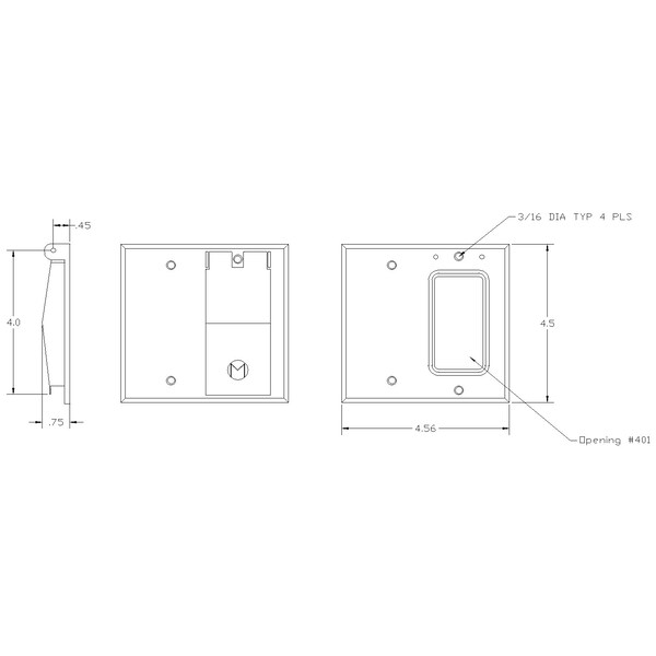 Mulberry Electrical Box Cover, 2 Gangs, Aluminum, Blank and GFI Receptacle Cover - 30429