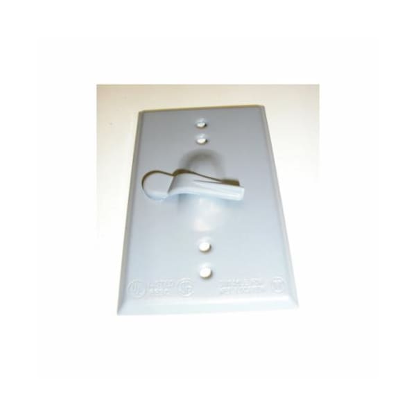 Mulberry Electrical Box Cover, 1 Gang, Aluminum, Toggle Switch Cover - 30480