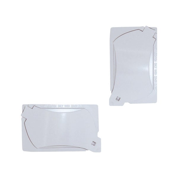 Sigma Engineered Solutions Electrical Box Cover, 1 Gang, Metal Die-Cast, Duplex, GFCI, Round, Universal Cover - 14147WH