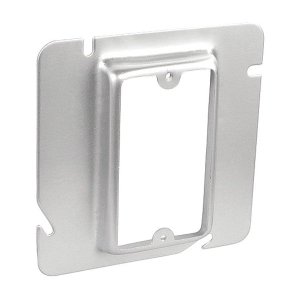 Southwire Electrical Box Cover, 1 Gang, Galvanized Steel, Ring and Raised Cover - 61-5/8
