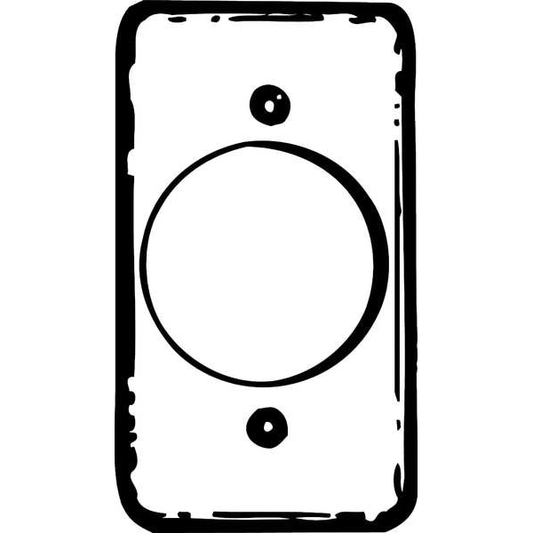 Raco Electrical Box Cover, Square Box Type, 1 Gang, Galvanized Zinc, Single Receptacle Cover - 867