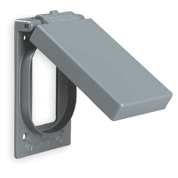 Hubbell Killark 1 Gang -Gang Vertical Weatherproof Cover, , Aluminum - FCL-GF