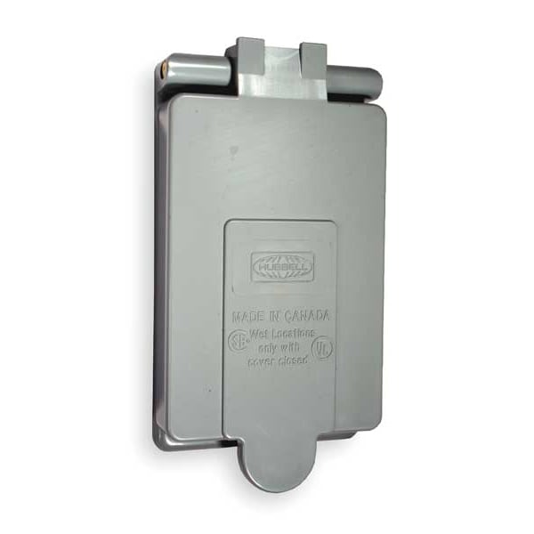 Hubbell Wiring Device-Kellems 1 Gang -Gang Vertical Weatherproof Cover, , Thermoplastic - CWP26CR