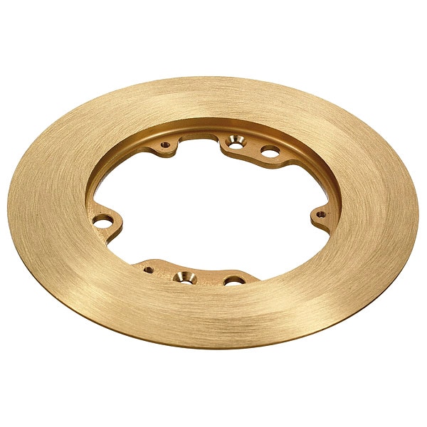 Hubbell Wiring Device-Kellems Electrical Box Cover, 1 Gang, Round, Brass - S3082