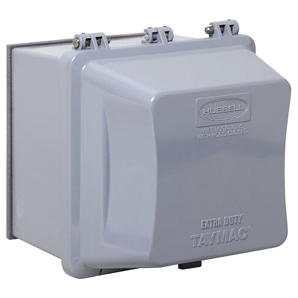 Taymac Weatherproof Cover, Double Gang Box Type, 2 Gangs, Polycarbonate, In-Use Cover - MM7420G