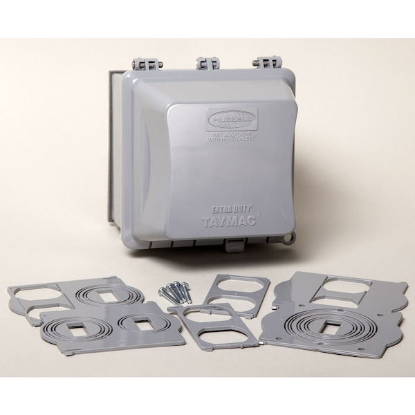 Taymac Weatherproof Cover, Double Gang Box Type, 2 Gangs, Polycarbonate, In-Use Cover - MM7420G