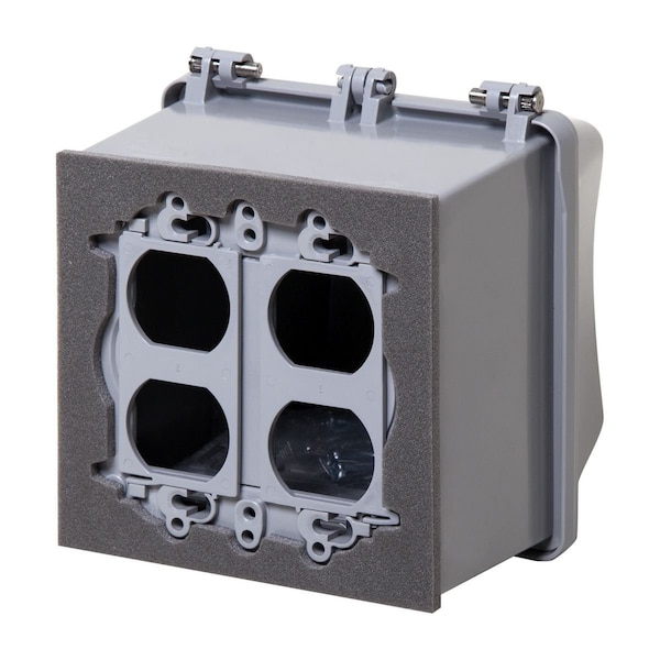 Taymac Weatherproof Cover, Double Gang Box Type, 2 Gangs, Polycarbonate, In-Use Cover - MM7420G