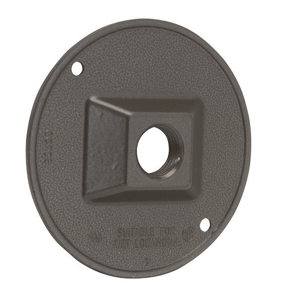 Bell Outdoor Electrical Box Cover, Round Box Type, Die-Cast Aluminum, Lampholder and Cluster Cover - 5193-2