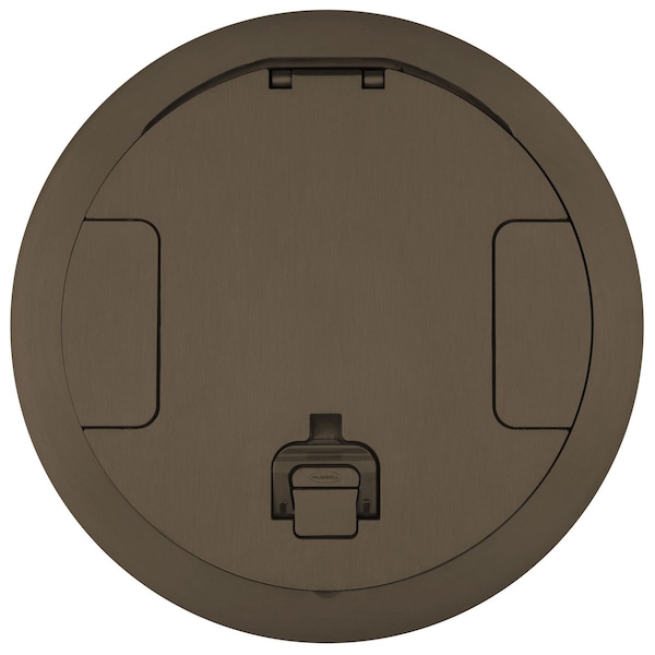Hubbell Wiring Device-Kellems Electrical Box Cover, Round, Aluminum - S1R10CVRBRZ