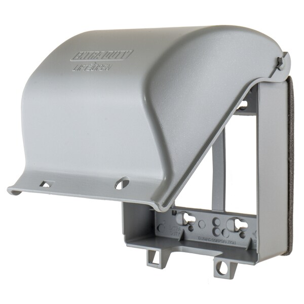 Hubbell Wiring Device-Kellems 1 Gang -Gang Vertical Electrical Box Cover, , Aluminum - WP262E
