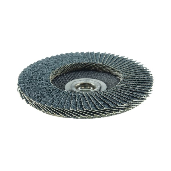 Weiler 5" Disco de aletas abrasivas Tiger Paw, plano (TY27), 36Z, 5/8"-11 UNC - 51155