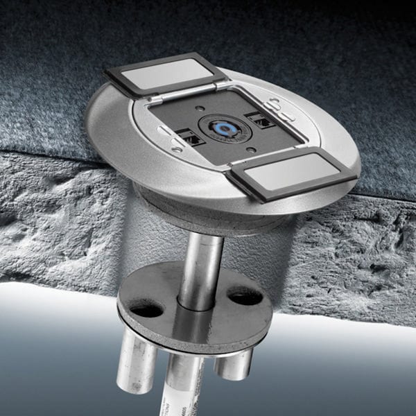 Hubbell Wiring Device-Kellems Floor Sub-Plate, 1 Gang, Round, Aluminum - S1SPTL