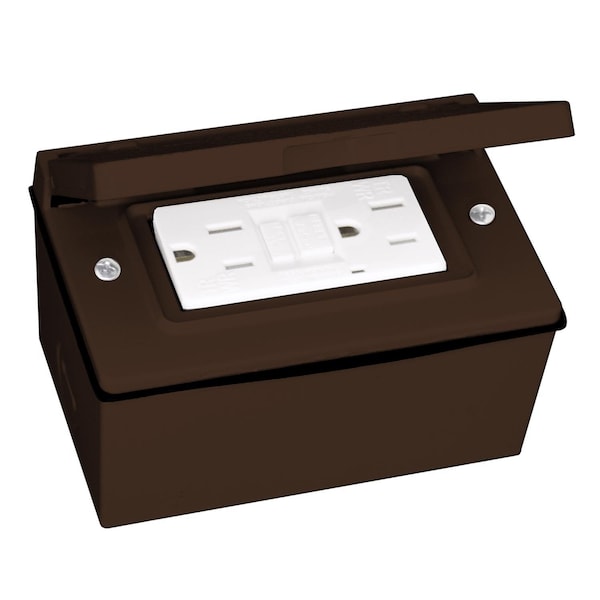 Sigma Engineered Solutions Electrical Box Cover, 1 Gang, Metal Die-Cast, GFCI Cover - 14249BR