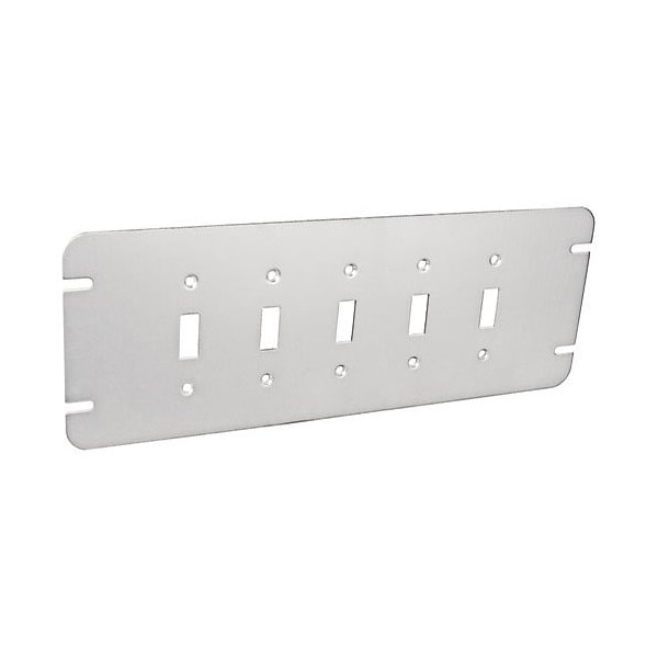 Southwire Electrical Box Cover, 5 Gangs, Galvanized Steel, Toggle Cover - GBTC-5
