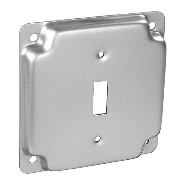 Southwire Electrical Box Cover, Square, Galvanized Steel, Toggle and Raised Cover - G1935