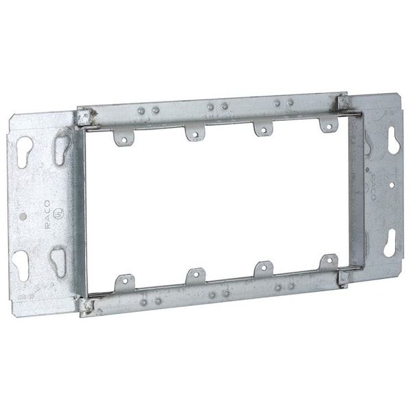 Hubbell Box Device Cover, 10-11/16 in L, 4-1/2 in W, Galvanized Steel, Gray/Silver - 823