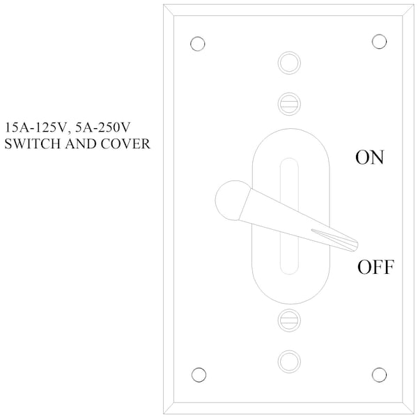 Mulberry Electrical Box Cover, 1 Gang, Aluminum, Toggle Switch Cover - 30481
