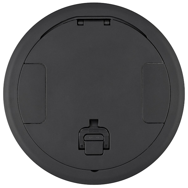 Hubbell Wiring Device-Kellems Electrical Box Cover, Round, Aluminum - S1R10CVRBLK