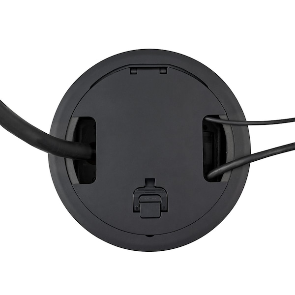 Hubbell Wiring Device-Kellems Electrical Box Cover, Round, Aluminum - S1R10CVRBLK