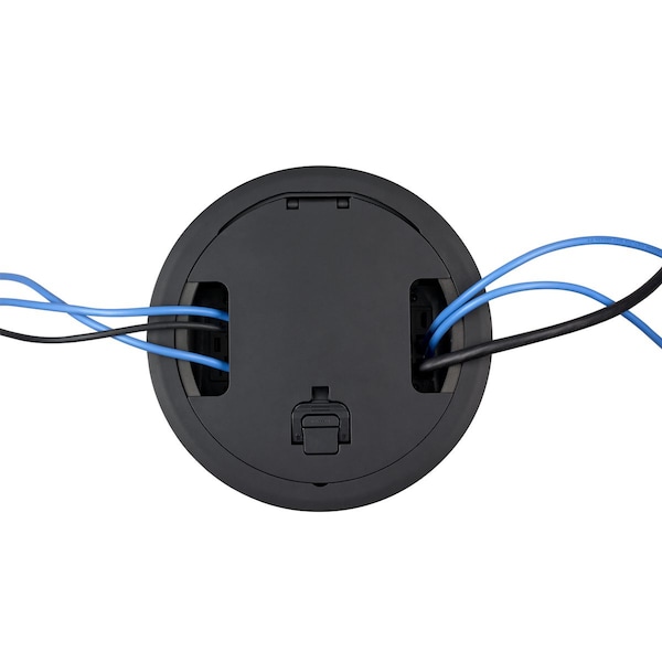 Hubbell Wiring Device-Kellems Electrical Box Cover, Round, Aluminum - S1R10CVRBLK