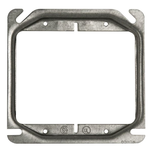 Raco Electrical Box Cover, 2 Gangs, Steel, Raised Cover - 8769